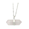 Rose Quartz Horizontal Double Pointed Crystal Necklace