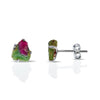 Ruby in Zoisite Silver Earrings - 925