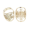 Sacred Geo Ring - Metatron Cube Gold