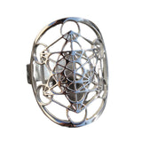 Sacred Geo Ring - Metatron Cube Silver