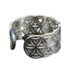 Sacred Geo Ring Band - Flower of Life Silver