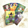 Colorful Oracle cards with 'Sacred Earth Oracle' box on a light background