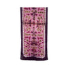 Purple and pink patterned scarf on a white background