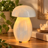 Selenite - Lamp, Large Mushroom