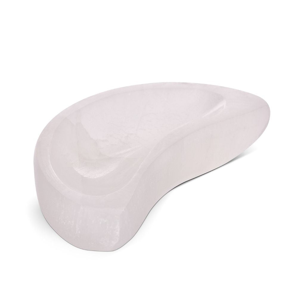 Selenite Half Moon Bowl