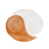Selenite Peach Yin Yang Candle Holder