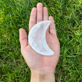 Selenite Half Moon Plain Charging Coaster