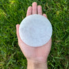 Selenite Heart With Flowers Charging Coaster