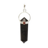 ShungitePoint Pendant With Garnet