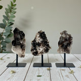 Smoky Quartz Cluster on Stand
