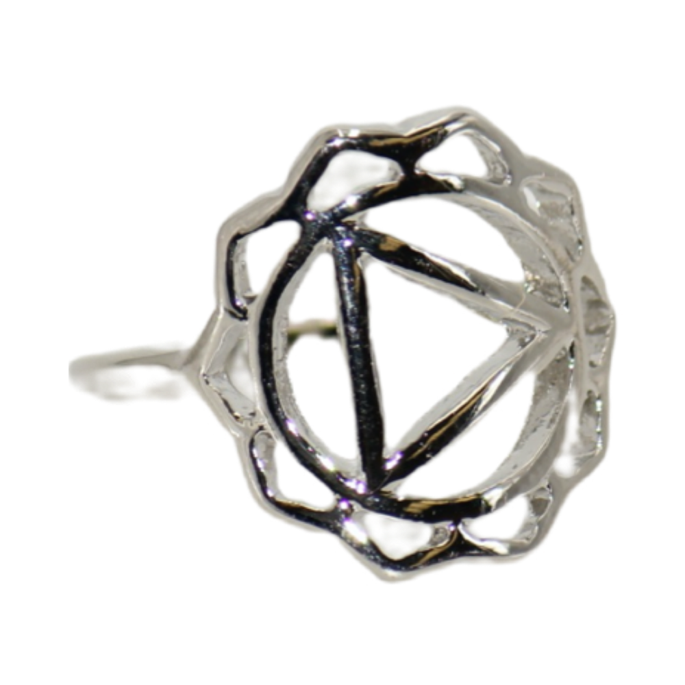Solar Plexus Element Solar Plexus Chakra Healing Symbol Silver Ring | Earths Elements