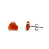 Sunstone Raw Silver Earrings