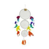 Tiered Dreamcatcher with Colored Feathers