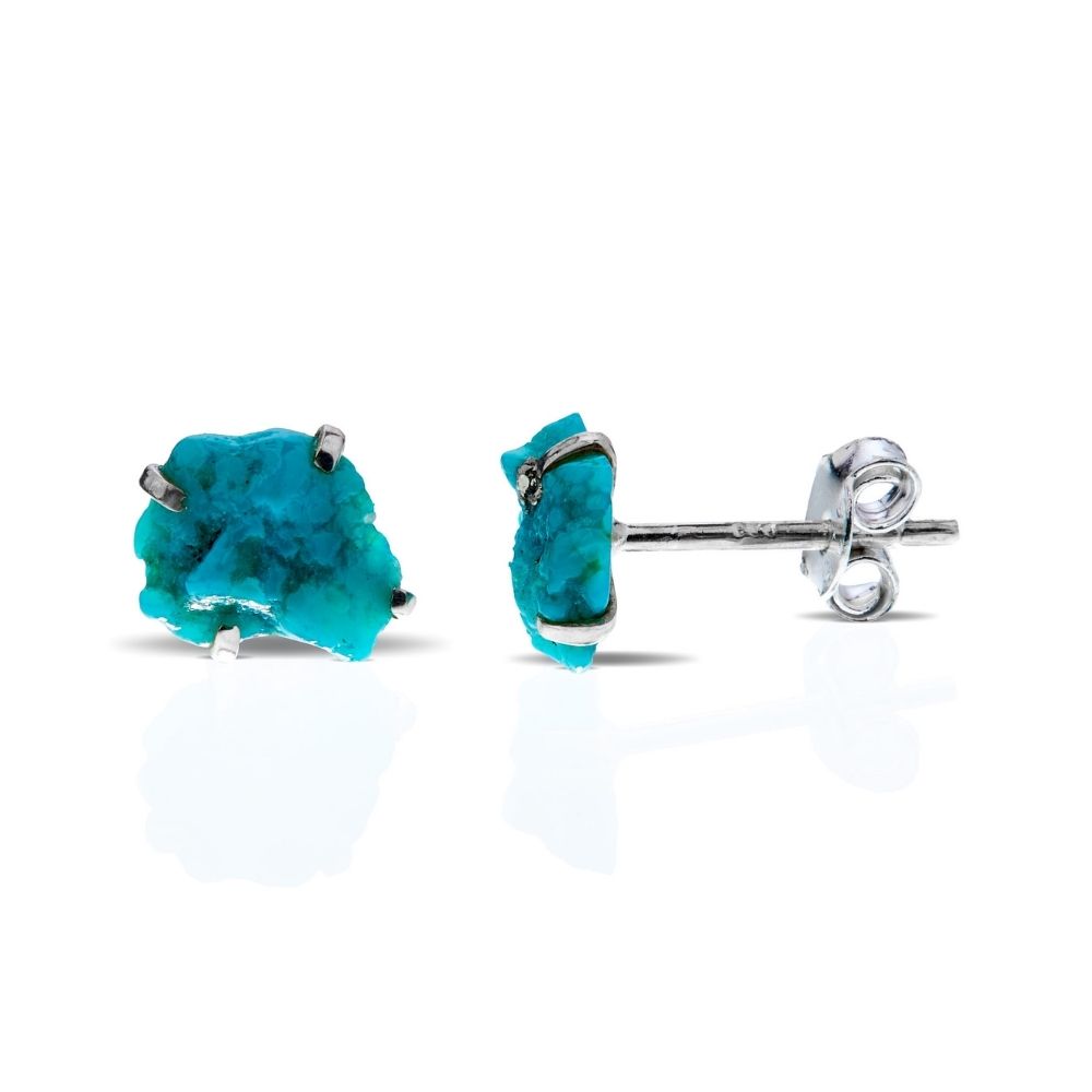 Turquoise Silver Earrings - earths elements