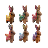 Bunny Hand Painted Wooden Carving - Surprise Color 