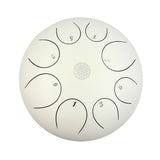 White Steel Tongue Drum - 10"