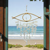 Windchime - Sea Glass, Evil Eye White