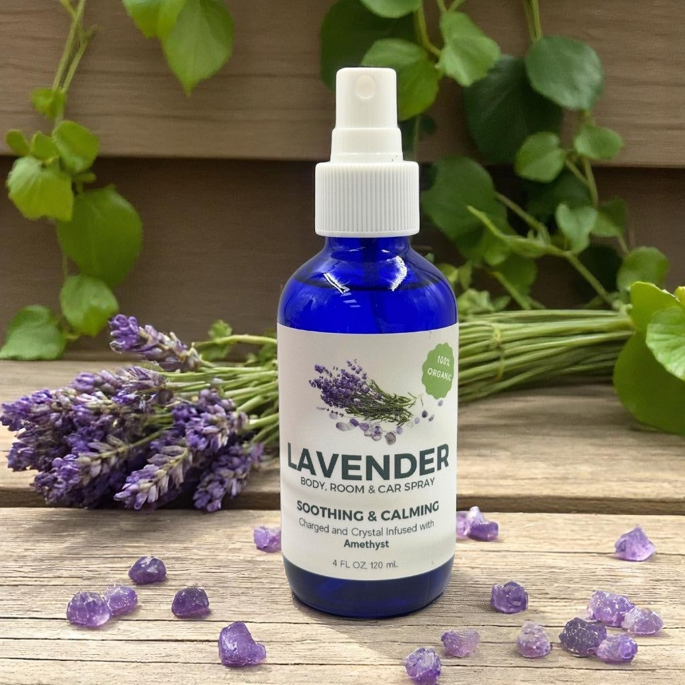 Earths Elements lavender body, room and car spray with lavender and amethyst