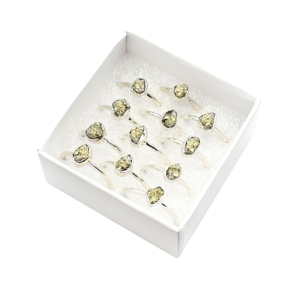 pyrite silver ring - earths elements