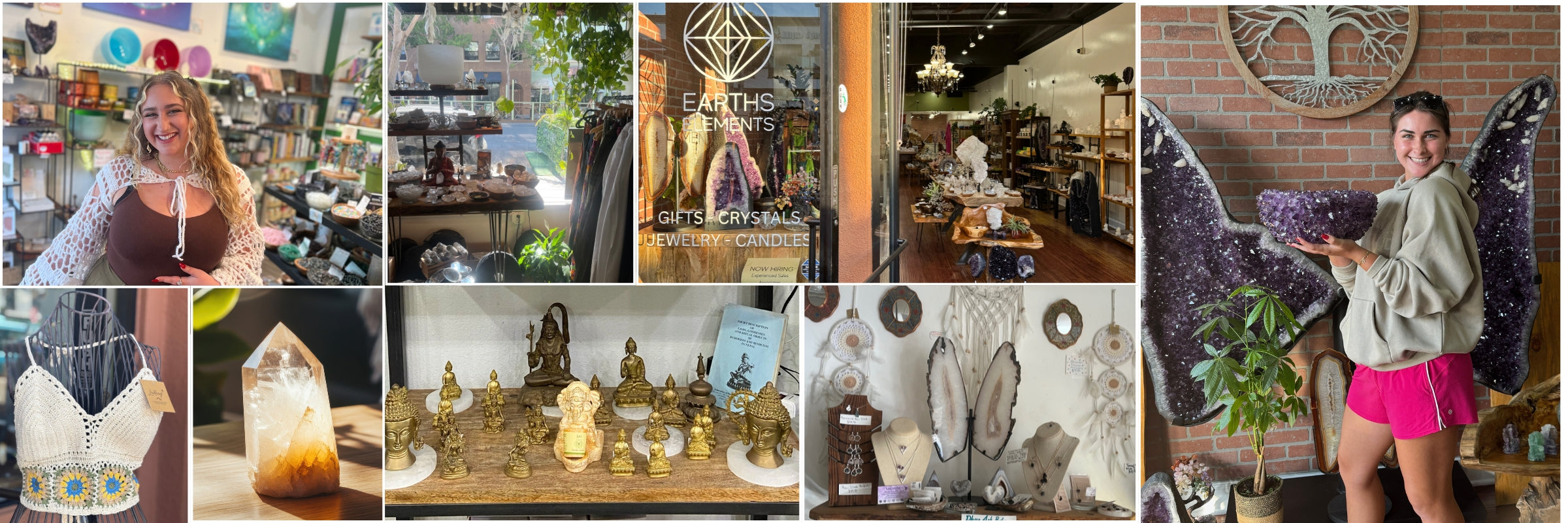 collage of images showcasing the earths elements stores