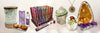 collection of products, including diffuser, roll-on, incense, bracelets, candle, geode and sage