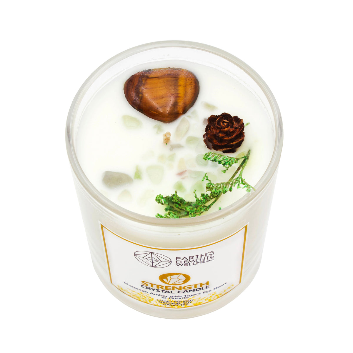 Palm Wax Candles of Sacral Chakra Energy Love 11oz Earths Elements