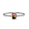 Watermelon Tourmaline Silver Ring