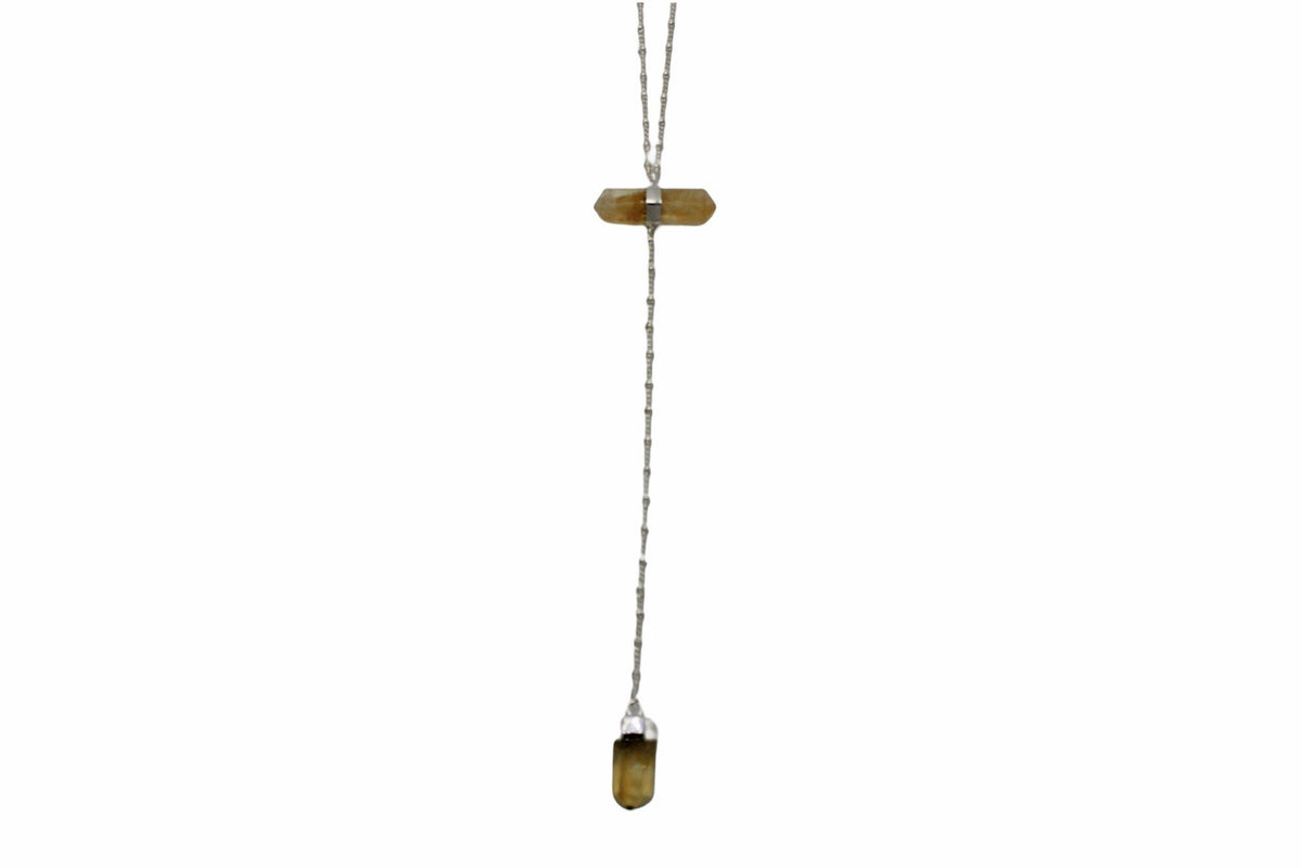 Citrine Double Crystal Necklace